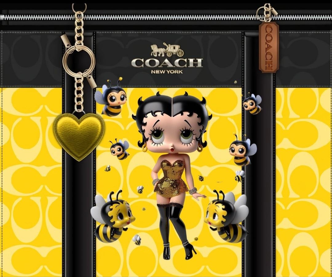 Buzzing Bee Betty Boop Coach Designed Tumbler (20 oz)