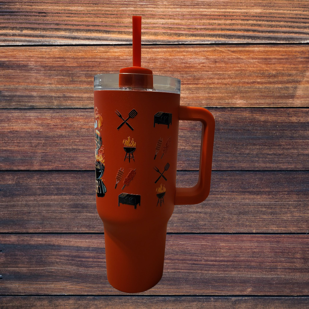 Grillfather (40 oz Stainless Steel Tumbler)