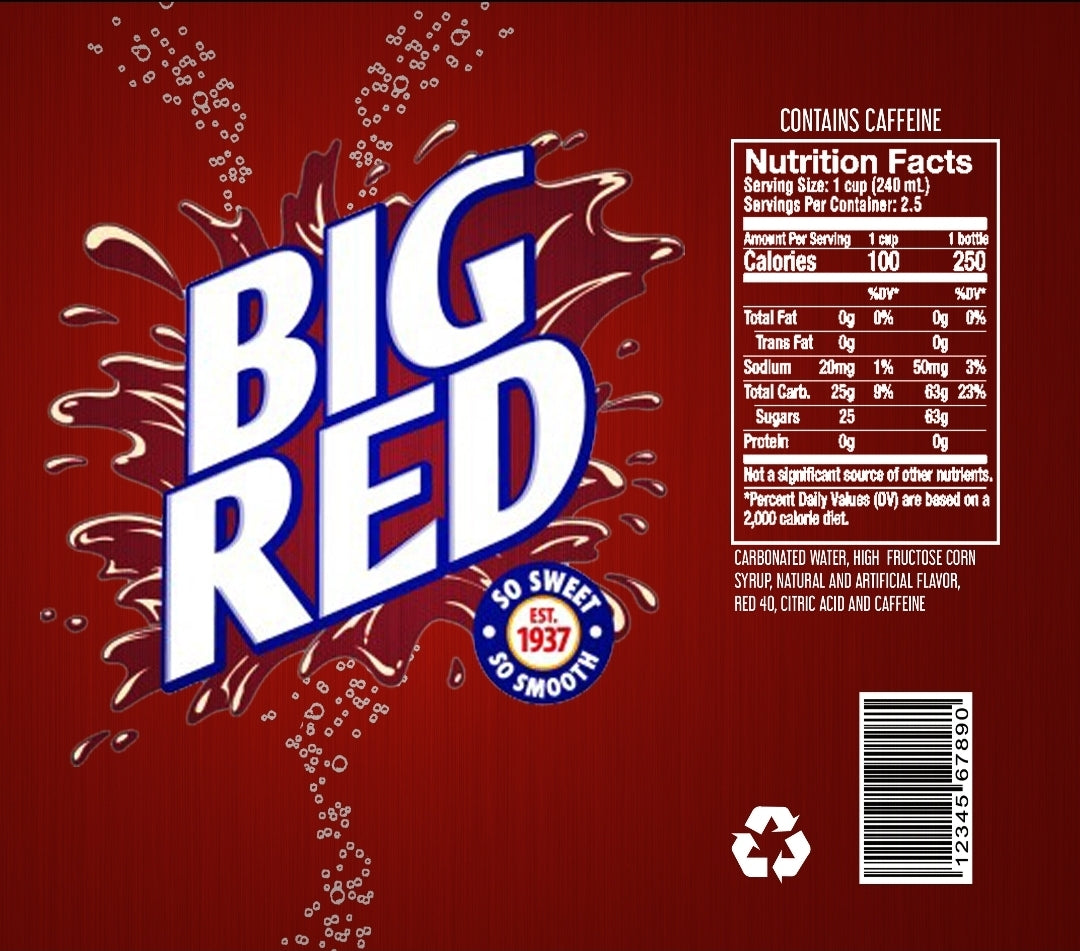Big Red Stainless Steel Tumbler (20 oz)