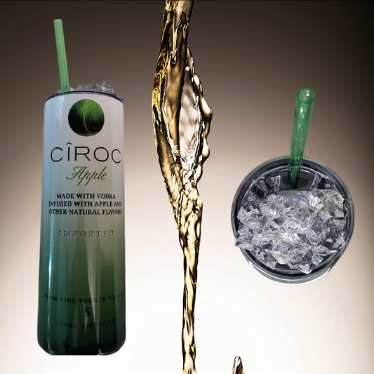 Green Apple Ciroc Tumbler w/ 3D Iced Topper (20 oz)