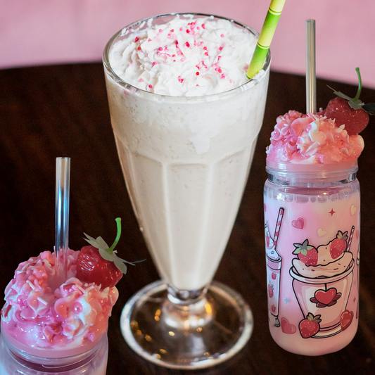 Strawberry Milkshake Tumbler (16 oz)