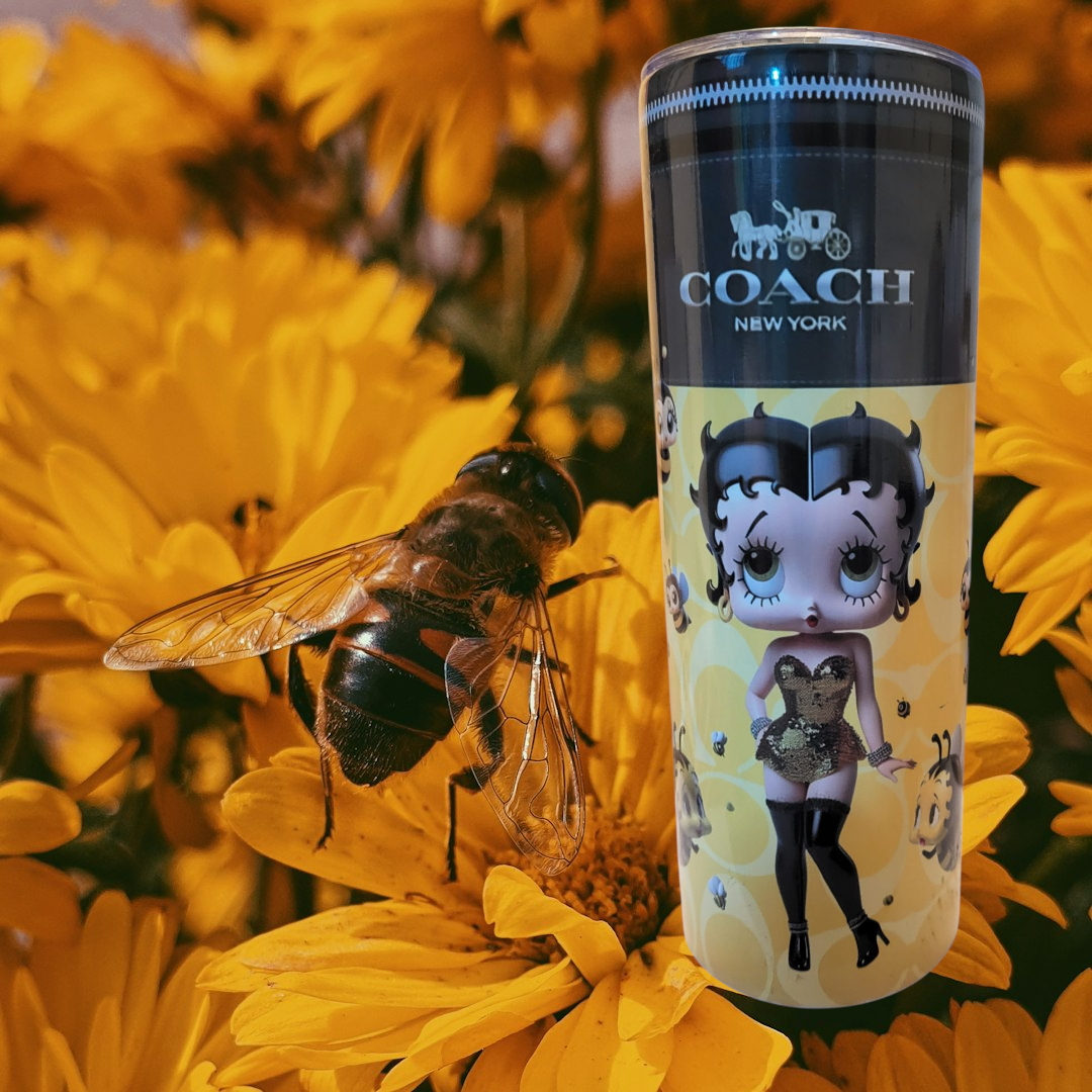 Buzzing Bee Betty Boop Coach Designed Tumbler (20 oz)