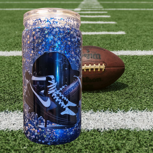 Dallas Cowboys Glitter Tumbler (16 oz)