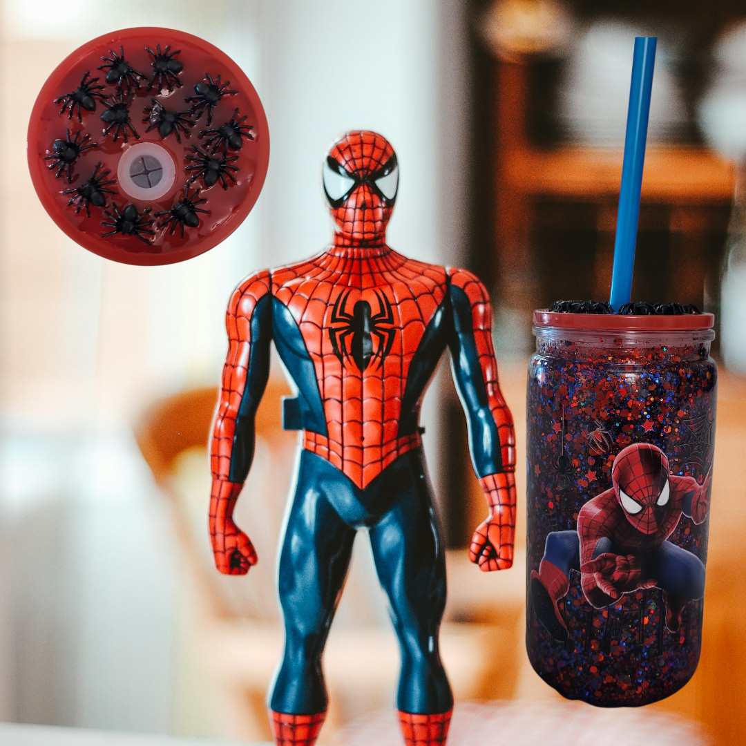 Spiderman Tumbler with Spider Topper (16 oz)