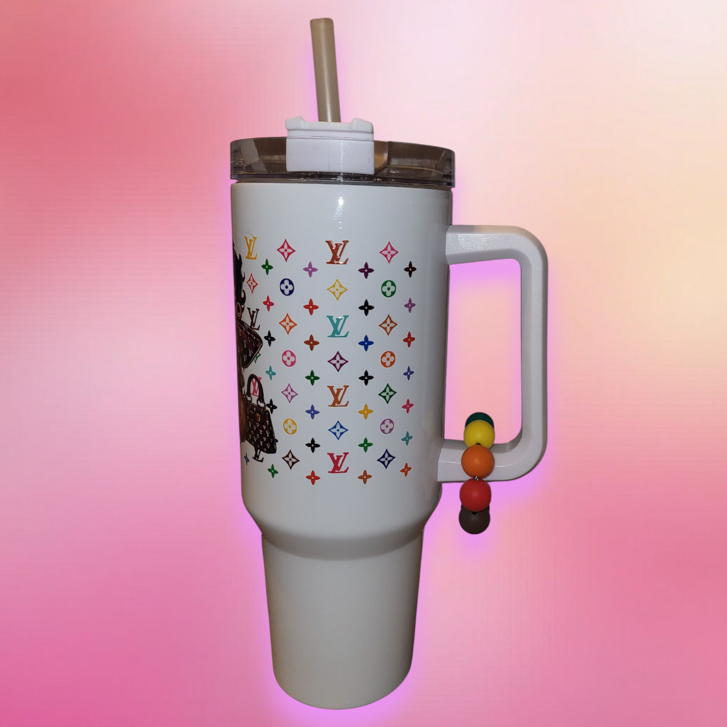 Rainbow Louis Vuitton Betty Boop Tumbler (40 oz Stainless Steel Tumbler)